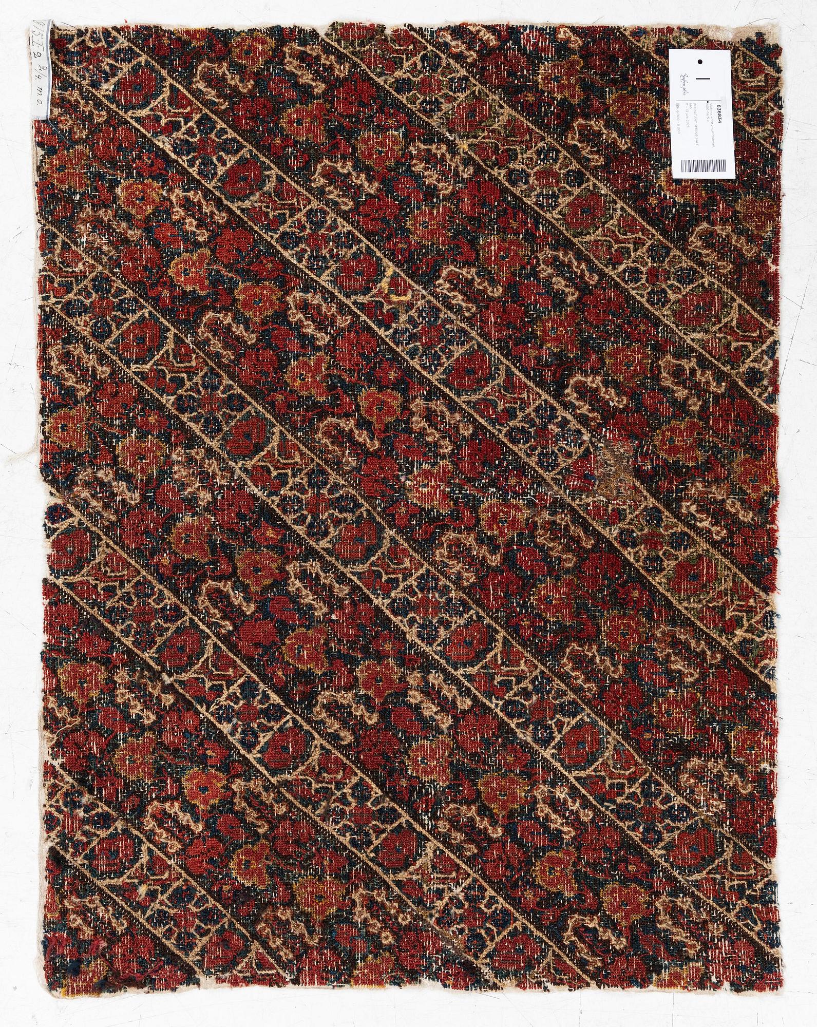 A carrige cushion, Scania, c. 76 x 62 cm, around 1800-1825.