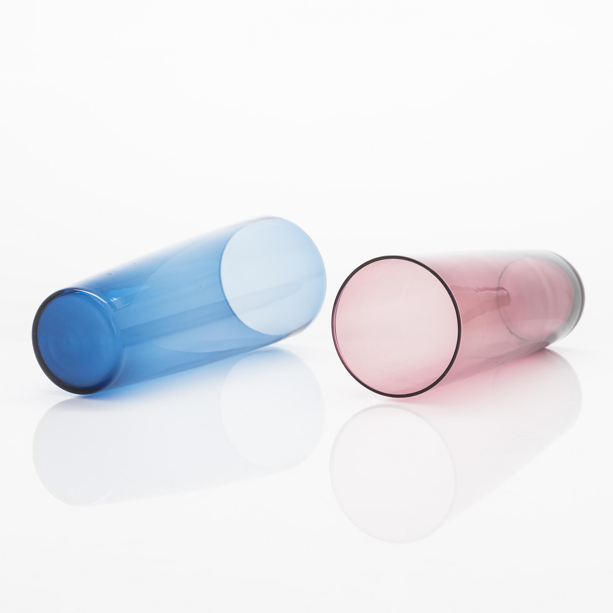 Tapio Wirkkala, a set of 12 juice glasses, model 2204, Iittala, Finland. In production 1956-1969.