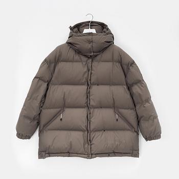 Moncler, a grey nylon 'Hyke' down jacket, size 2.