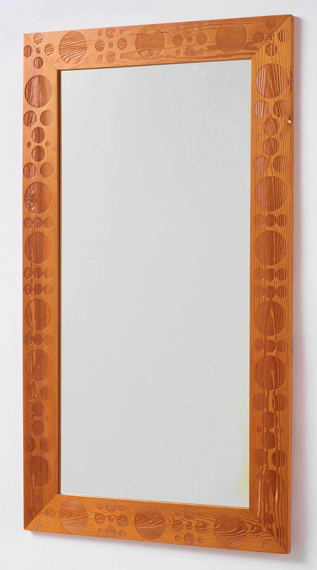Erik Höglund, a mirror, Eriksmåla Glas, Sweden 1960-70s.