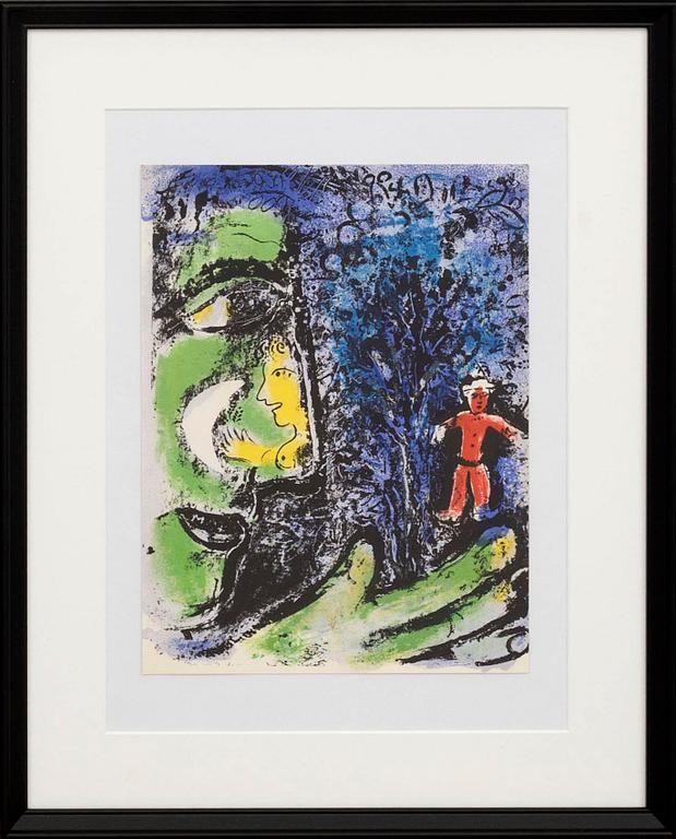 MARC CHAGALL, colour lithographe, unsigned, from Chagall Lithographe I 1960.