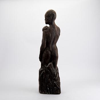 A WOODEN SCULPTURE, 20th century.