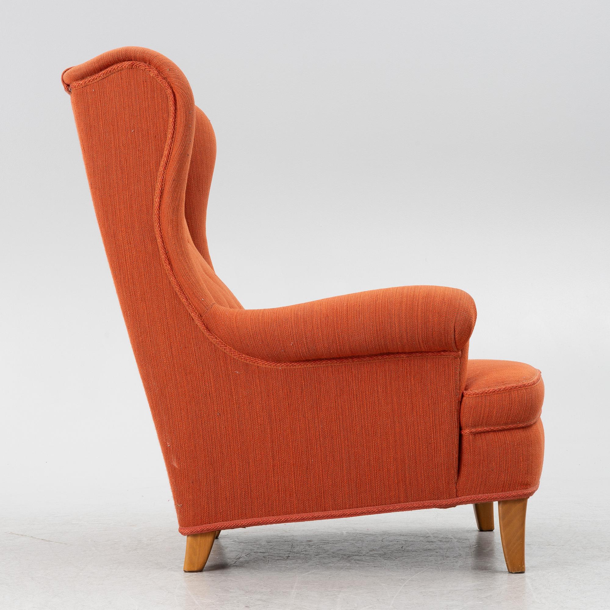 Carl Malmsten, armchair, 'Häggbom', AB O.H. Sjögren.