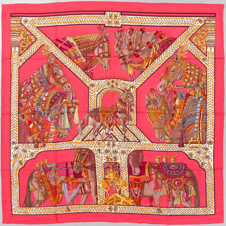 A shawl "La Danse du Cheval Marwari", Hermès.