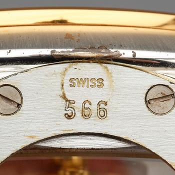 BORDSUR, skelettur, Jeager-LeCoultre, 8-dagarsverk, Schweiz, 1950-70-tal.