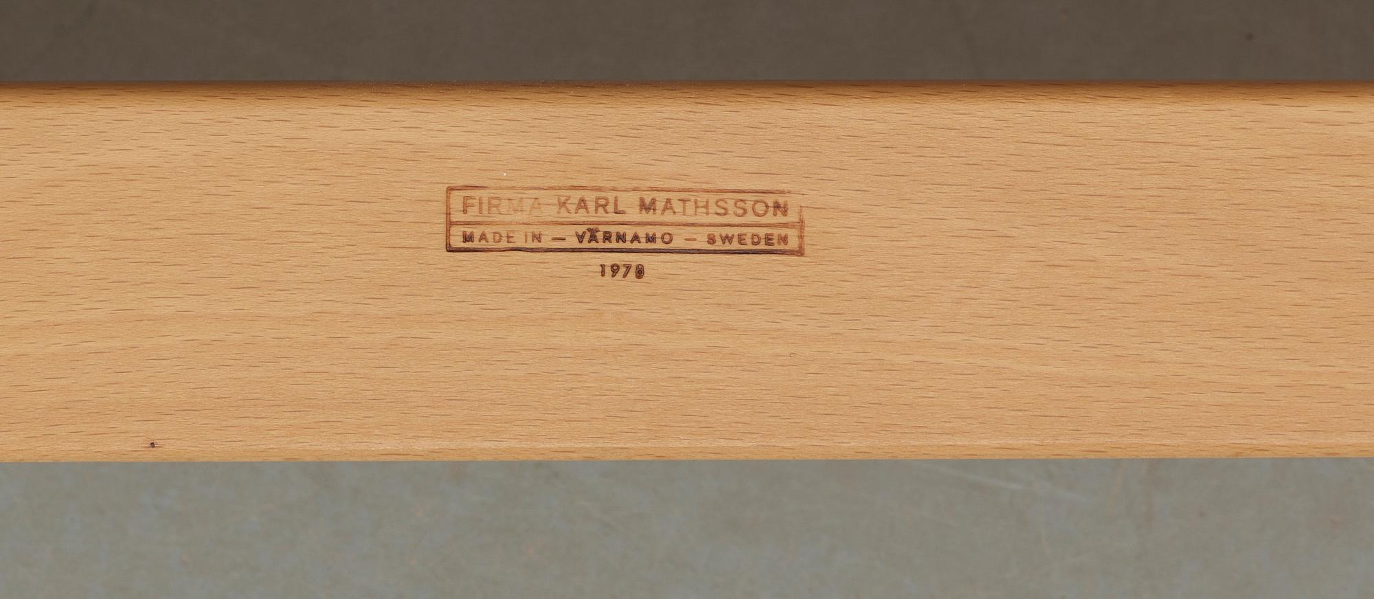 KARMSTOL, "Eva", Bruno Mathsson, Firma Karl Mathsson, 1978.