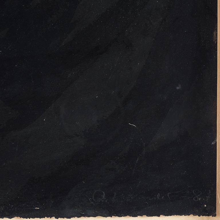 OLLE BONNIÉR, mixed media on paper, signed and dated -87.