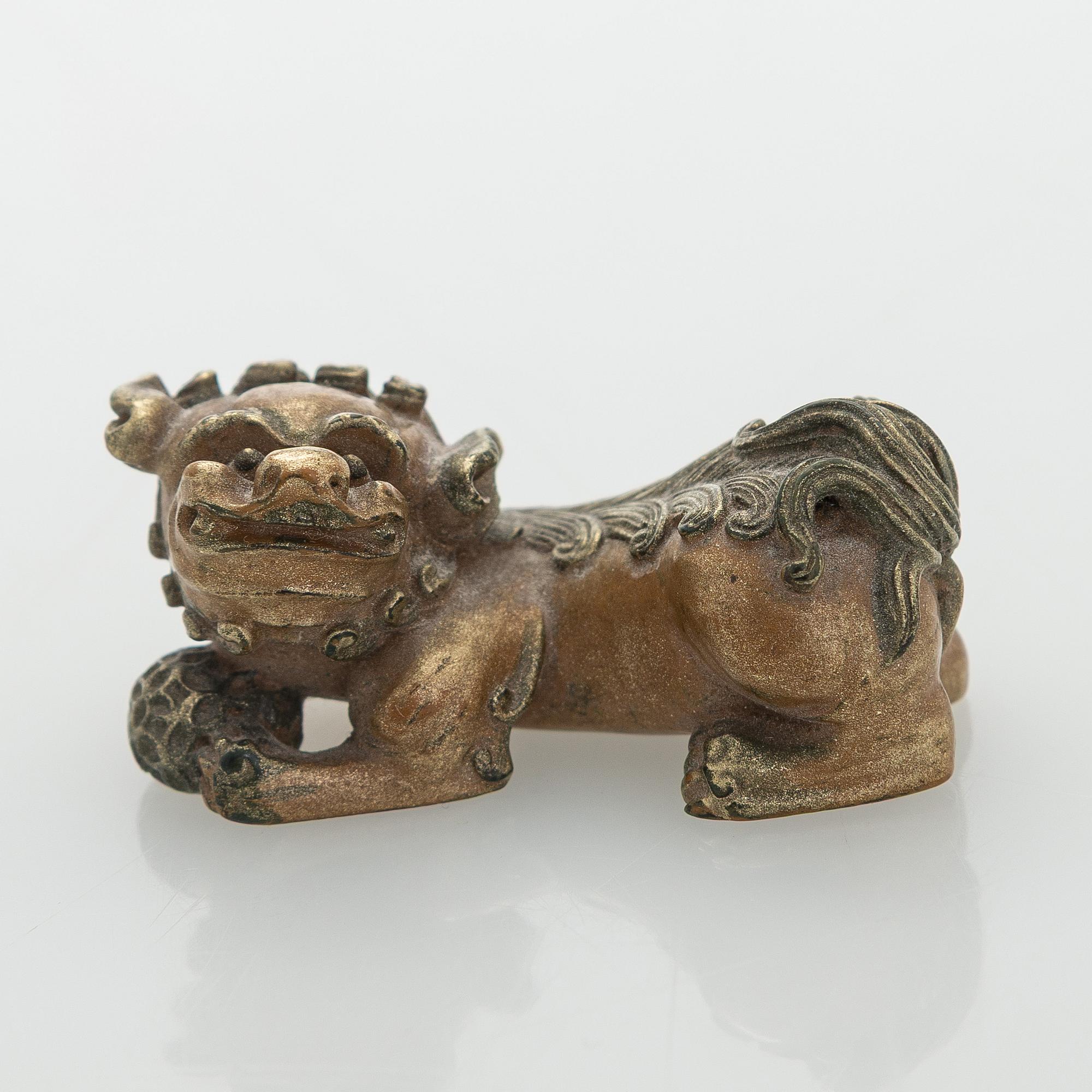 Skulpturer, 3 st, Kina, sen Qingdynasti.