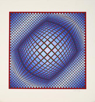 Victor Vasarely · VICTOR VASARELY, färgseriegrafi, signerad och numrerad E.A 24/50.