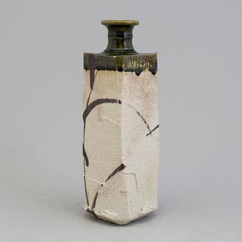 A Japanese stoneware bottle vase, 1960's.