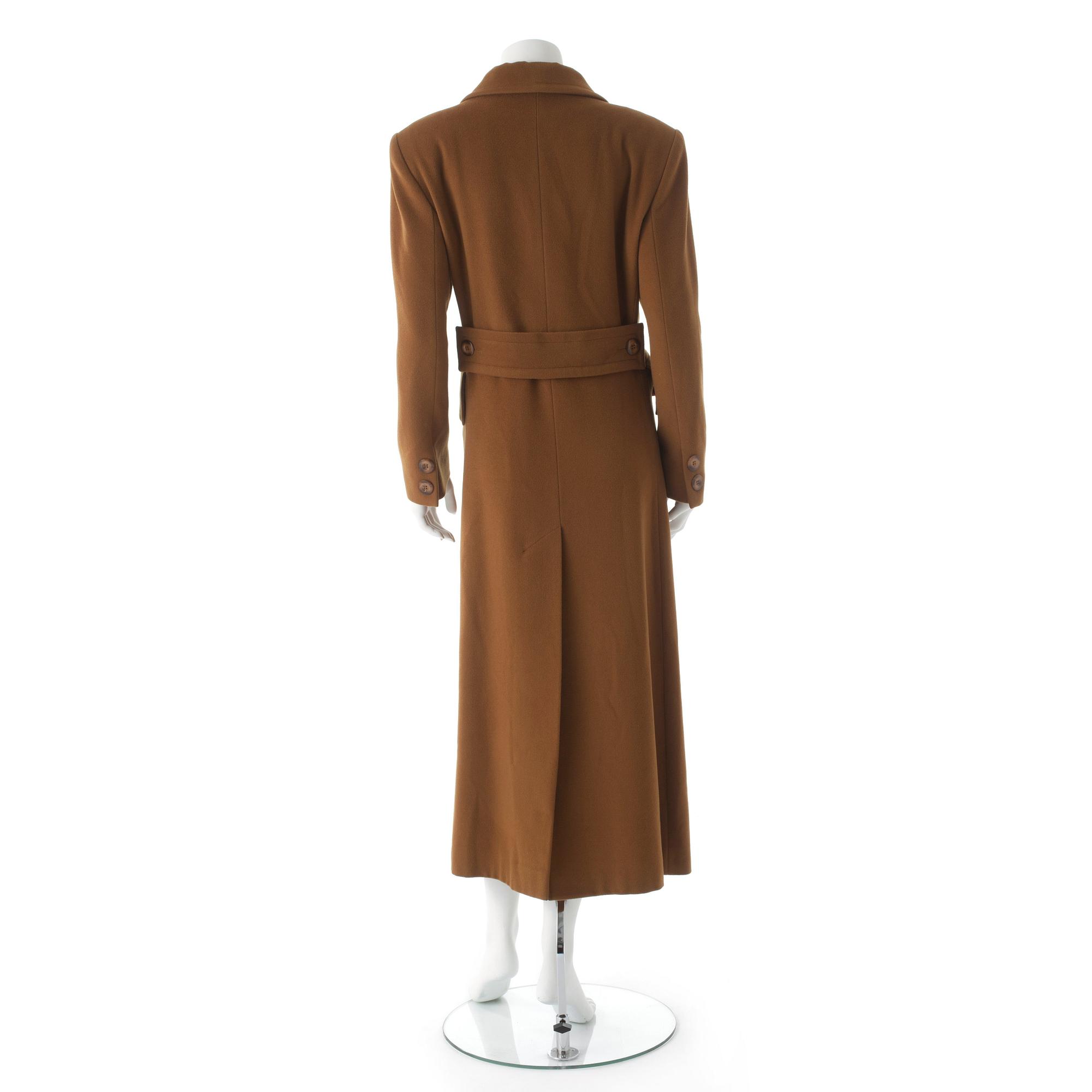 GUY LAROCHE, a camelbrown wool coat.