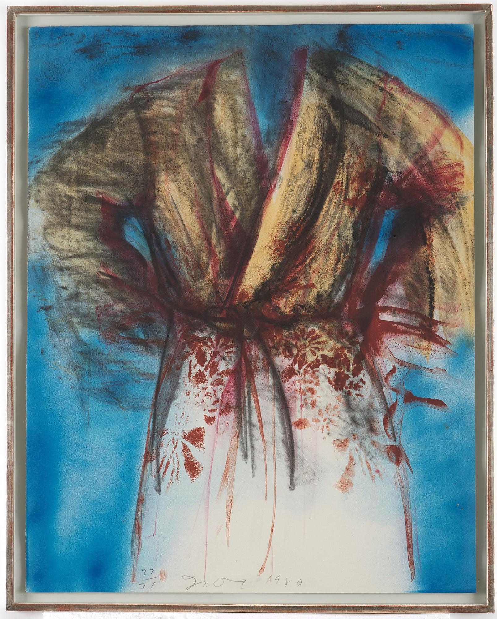 Jim Dine, "Flowered robe with sky".