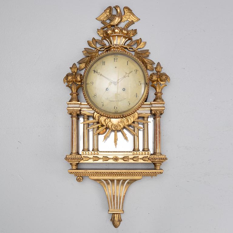 A late Gustavian wall clock, Joachim Hovenschöld, Stockholm (active 1767-1800).