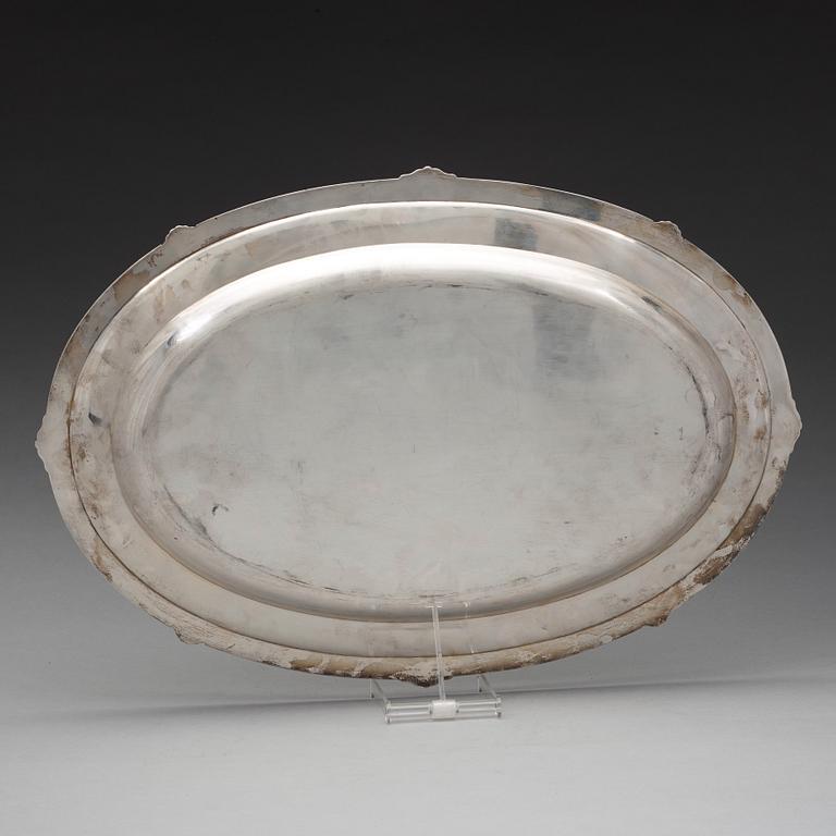 Fabergé, serveringsfat, silver, Moskva 1908-1917.
