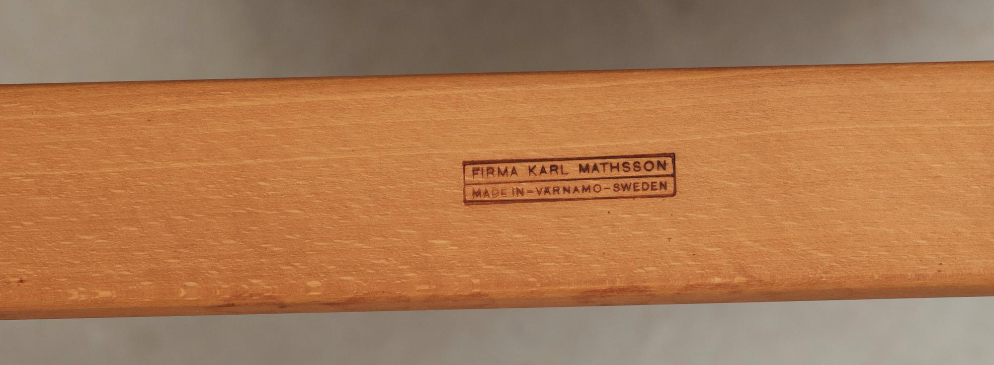 BRUNO MATHSSON, vilstol, Firma Karl Mathsson, Värnamo 1950-tal.