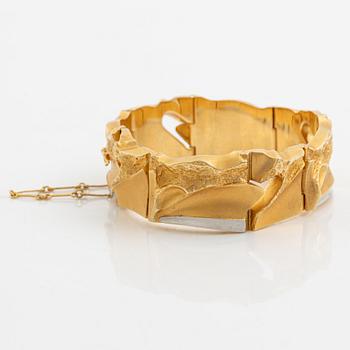 Björn Weckström, bracelet 18K gold and platinum "Narda" for Lapponia, Finland 1992.