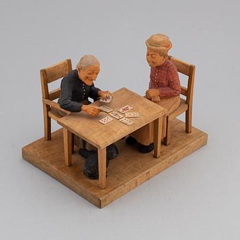 HERMAN ROSELL, sculture, painted wood, signed and dated 1953.