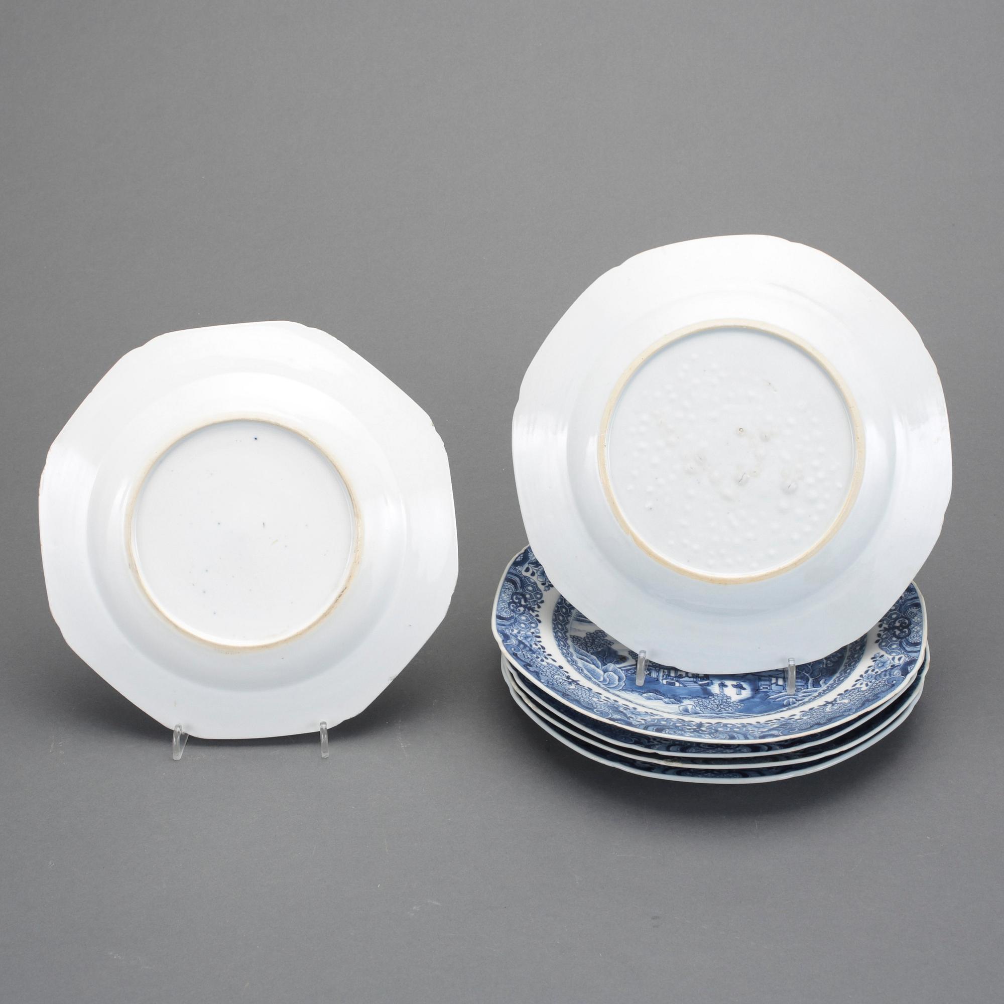 TALLRIKAR, 6 st, porslin, Kina, Qianlong, 1700-tal.