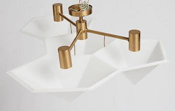 Hans Bergström, a wall or ceiling lamp, model "1543", ateljé Lyktan, Sweden 1950s.