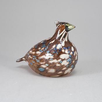 OIVA TOIKKA, glass bird, Ruffed Grouse, nr 167/750, signed O Toikka Nuutajärvi.