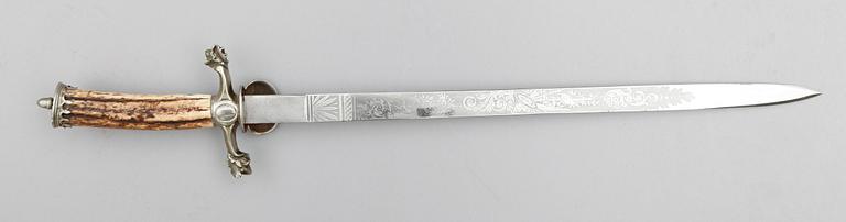 HIRSCHFÄNGARE, troligen Tyskland, 1800/1900-tal.