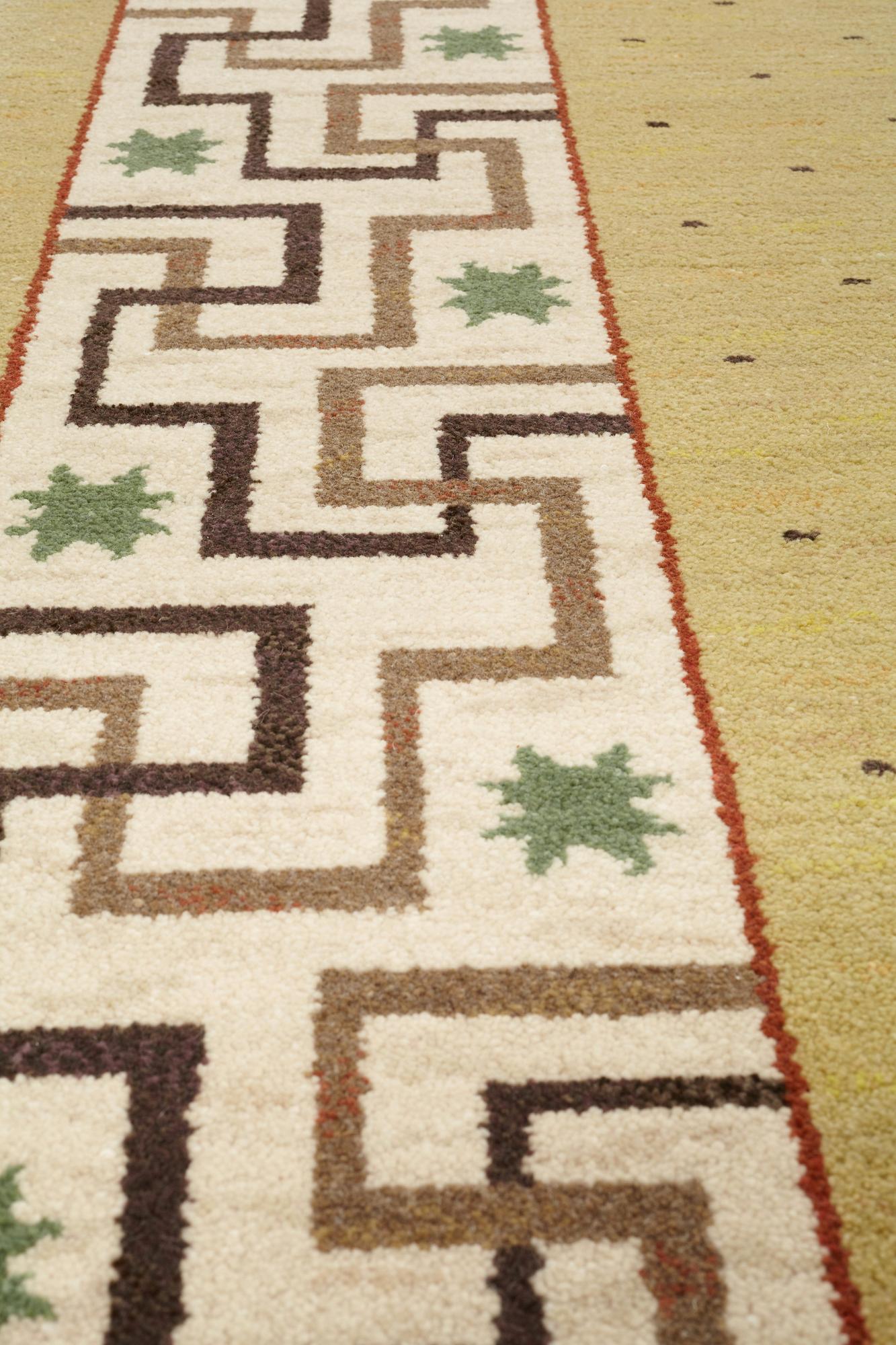 Märta Måås-Fjetterström, A CARPET, "Il Greco", knotted pile, ca 246 x 172 cm, signed AB MMF.
