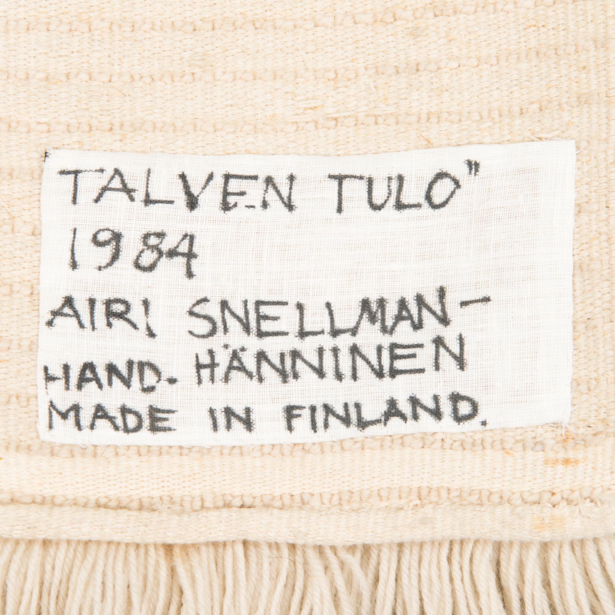 Airi Snellman-Hänninen, a rug/relief, signed Airi Snellman-Hänninen 1984.