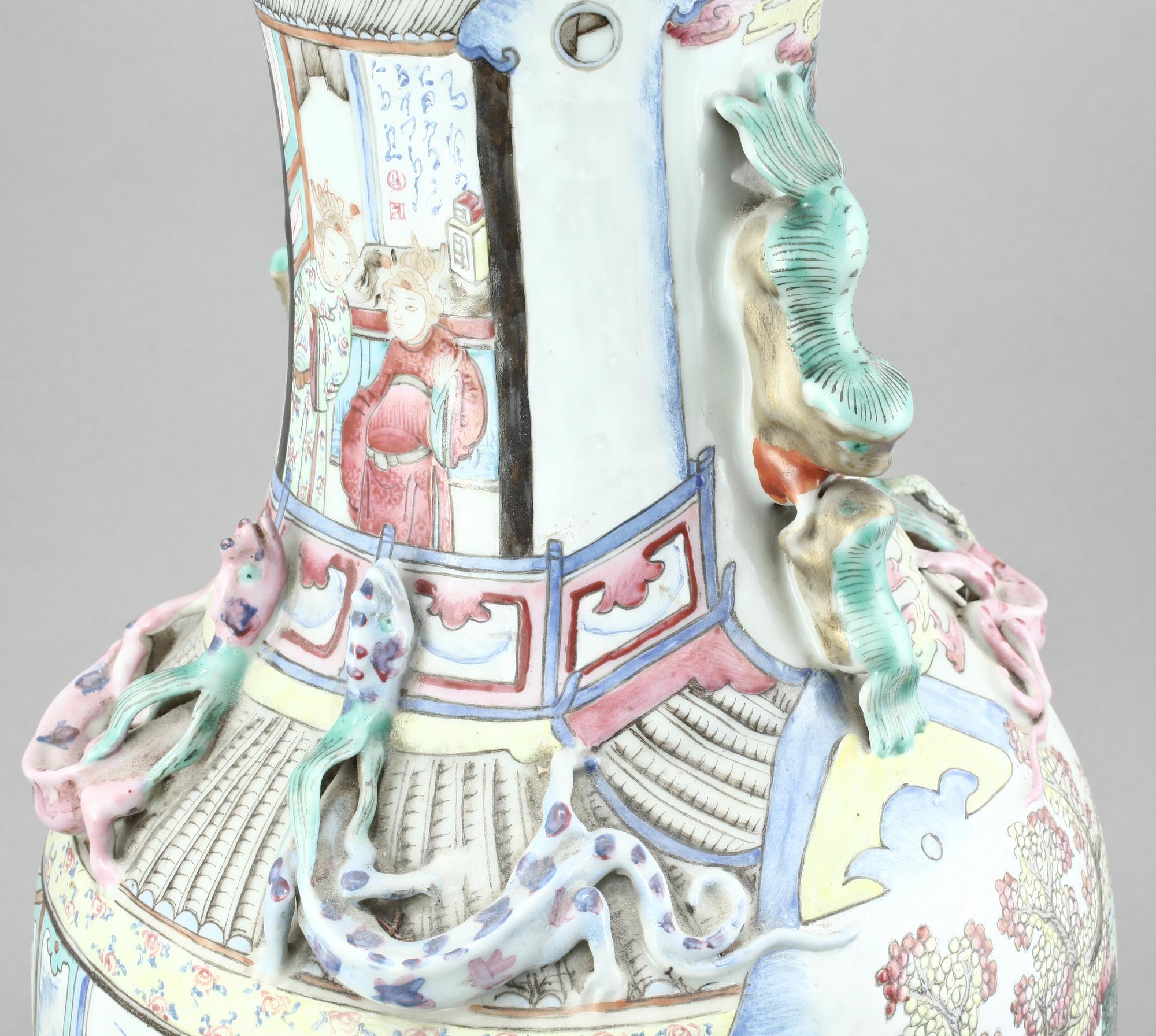 URNA, porslin, Kina, Kanton, 1800-tal.