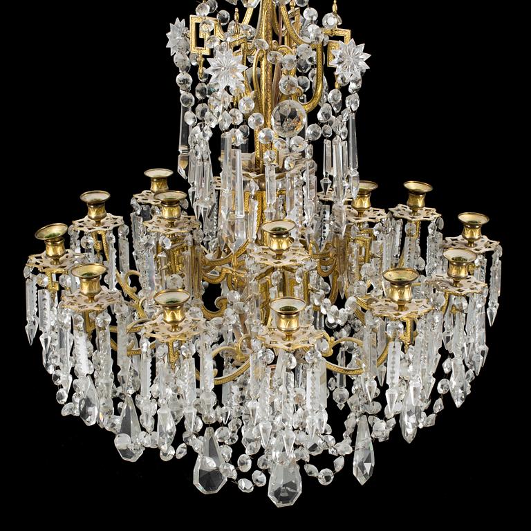 An oscarian chandelier late 19th century.