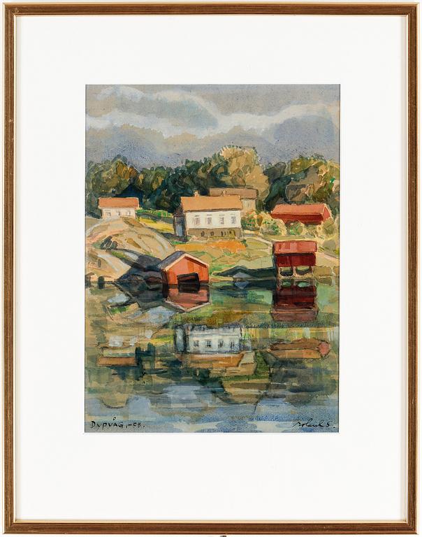 ROLAND SVENSSON, blandteknik, signerad och daterad 1958.