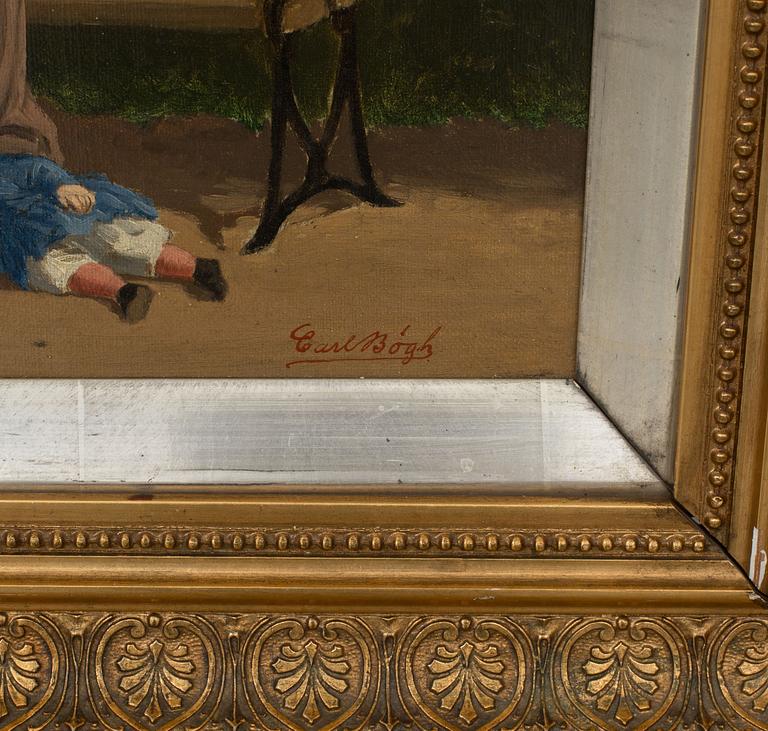 CARL BÖGH. Olja på duk, signerad.