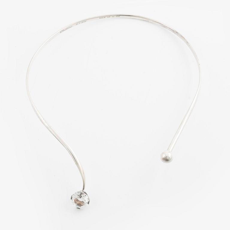 Alton, a necklace, sterling silver with a white stone, Falköping 1976.