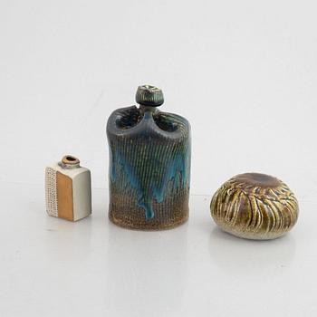 Bengt Berglund, a set of 10 sculptural stoneware items, Gustavsberg Studio.