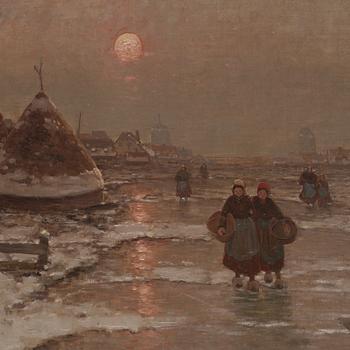 Johann Jungblut, oil on canvas, signed.