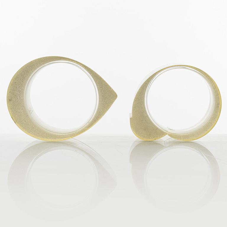 Siv Lagerström, bangles, two pieces, acrylic plastic.