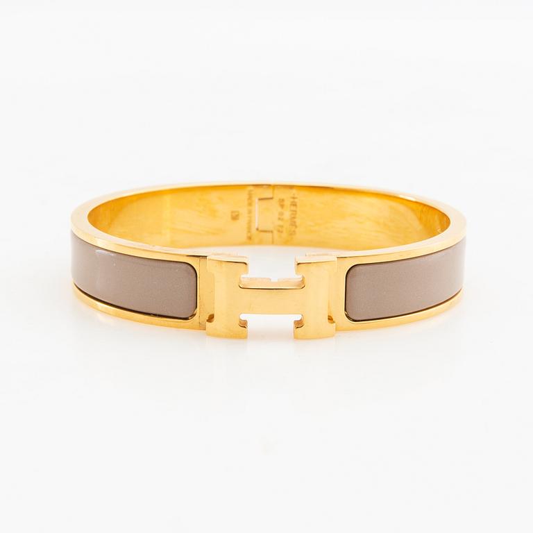 Hermès, bracelet "Clic H", Marron glacé.
