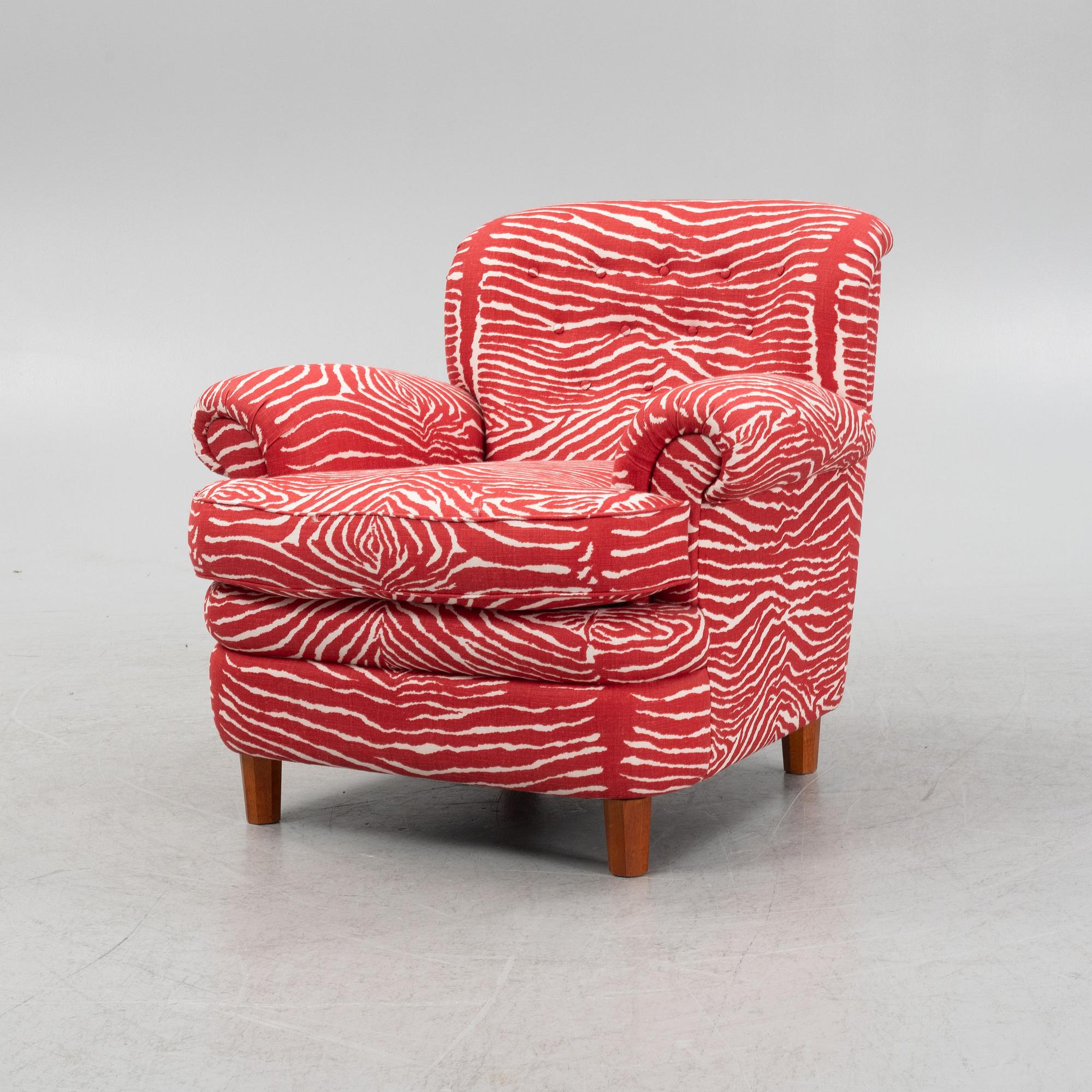 Josef Frank, a model 568 armchair, Firma Svenskt Tenn, Sweden.