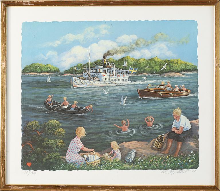 BERT HÅGE HÄVERÖ, liotgrafi, signerad, daterad -79 samt numrerad 205/310.