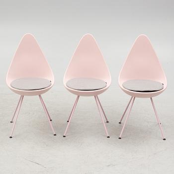 Arne Jacobsen, chairs, 6 pcs, "Drop chair", Fritz Hansen, Denmark, 2020.