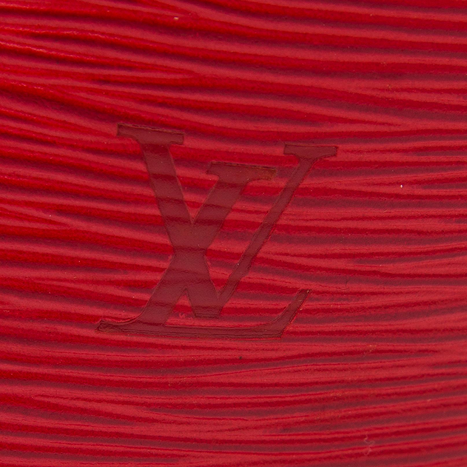 RED EPI LEATHER SAINT JACQUES GM TOTE BAG.