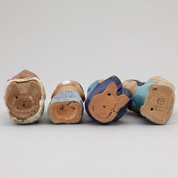 LISA LARSON, figurer, 8 st, stengods, Gustavsberg.