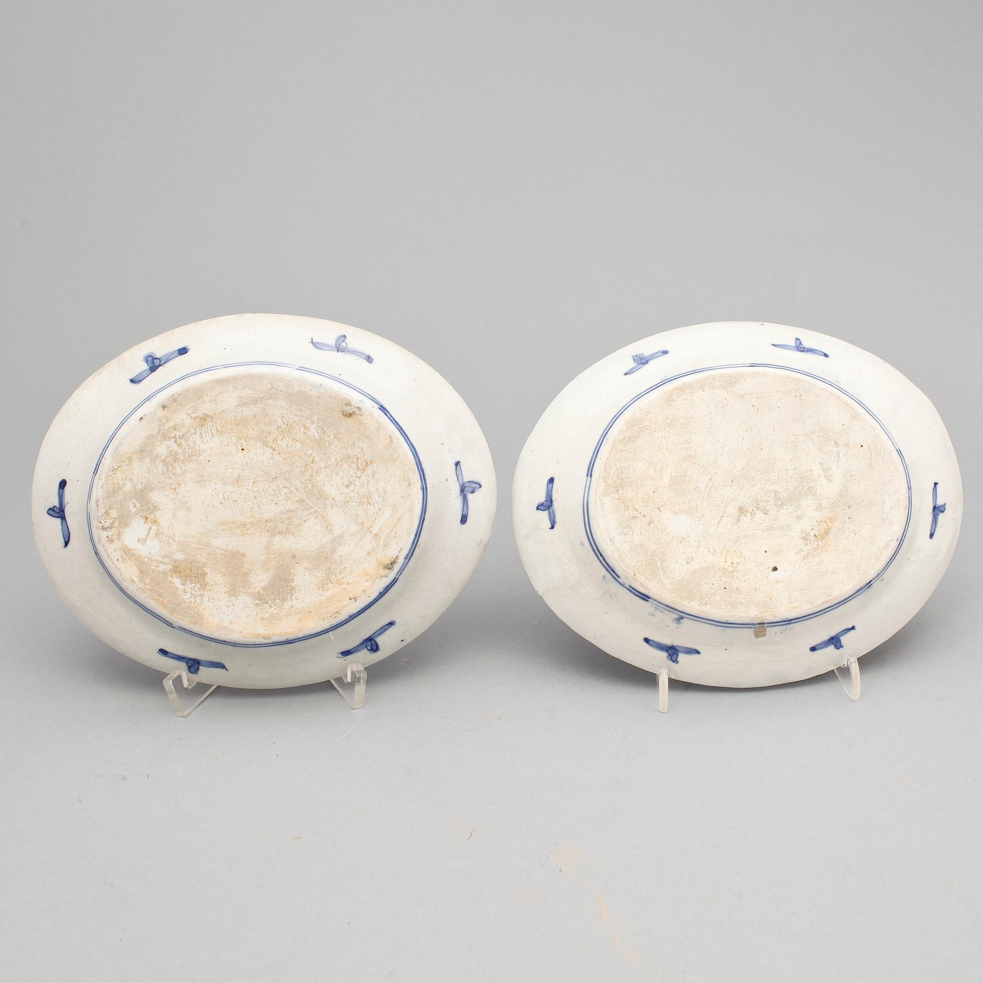 Fat, ett par, porslin. Kina 1800-tal.