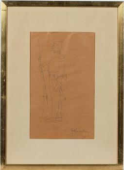 ERNST JOSEPHSON, teckning i blyerts. Sign.