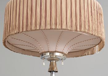 An Elis Bergh silver plated floor lamp by C.G. Hallberg, Stockholm ca 1925.