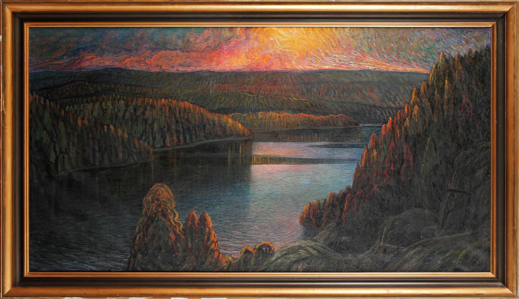 AXEL ZACHRISON, olja på duk. Sign.