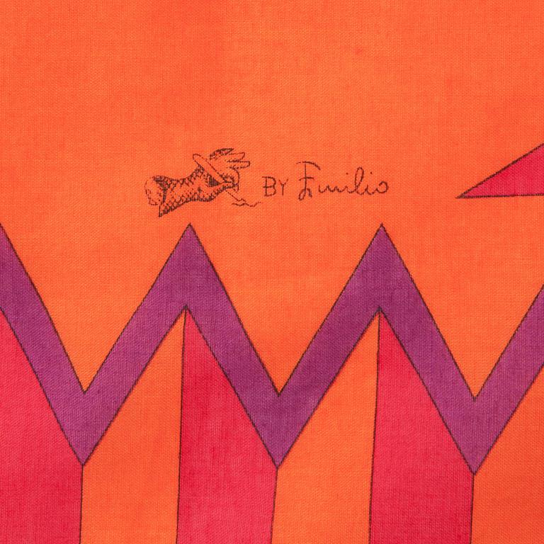 EMILIO PUCCI, a cotton scarf.