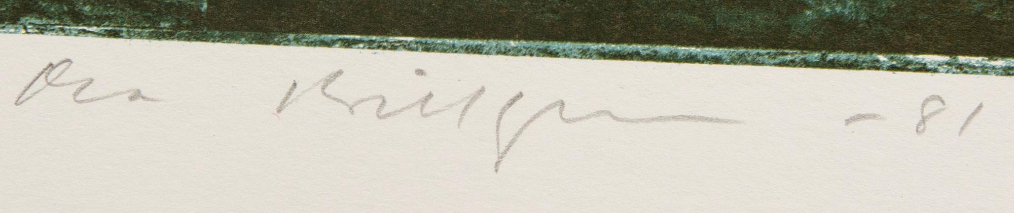 Ola Billgren, color lithograph, signed -81 trail print.