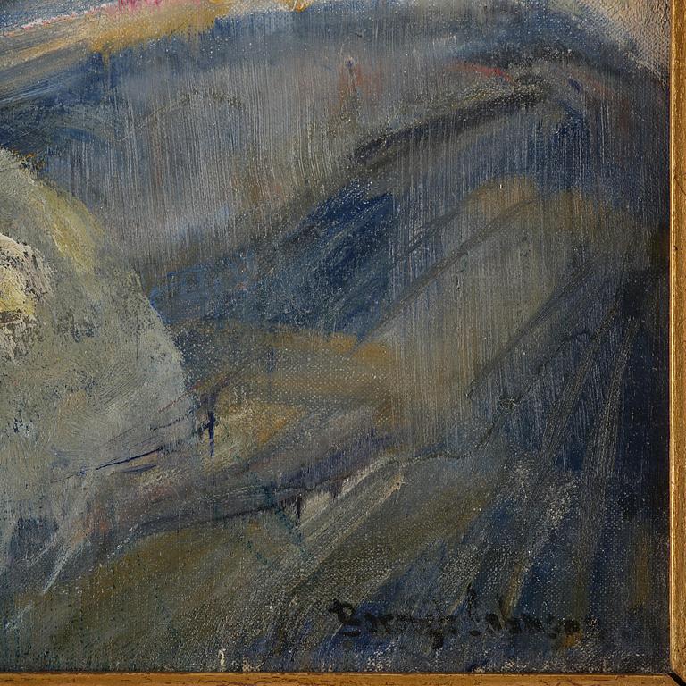 Ernest Borough-Johnson, Translation: "Seated woman with parasol and dog".