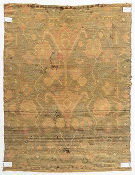 A bed cover, knotted pile, ca 182,5 x 138 cm, Sweden - Finland, dated 1787.