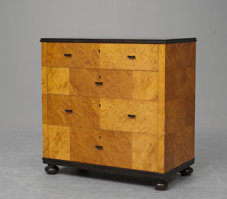 A Carl Malmsten chest of drawers "Haga" by Nordiska Kompaniet, 1936, birch.